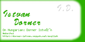 istvan dorner business card